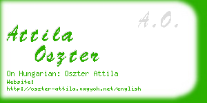 attila oszter business card